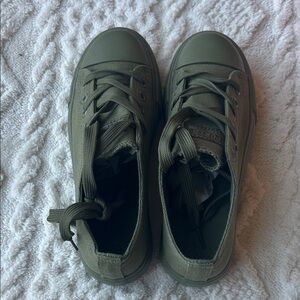 Olive Green Canvas Sneakers